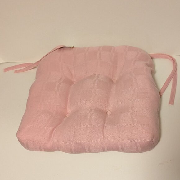 Vintage Barth and Dreyfuss Pink Checker Pattern Chair Cushion Fundraiser Item - Picture 3 of 12